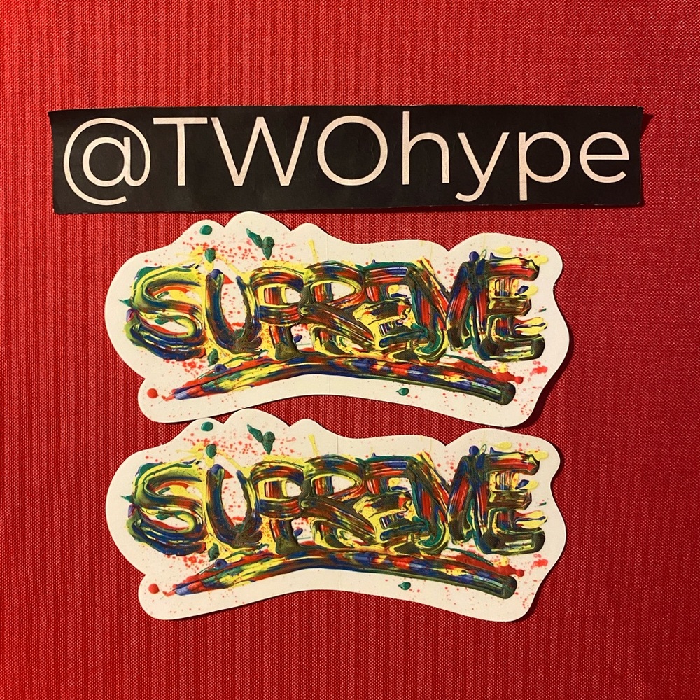 2 Supreme Paint Logo Stickers (SS20)